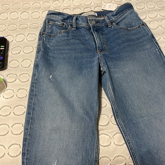 New with tags 90s straight Low rise Abercrombie jeans - Picture 8 of 14